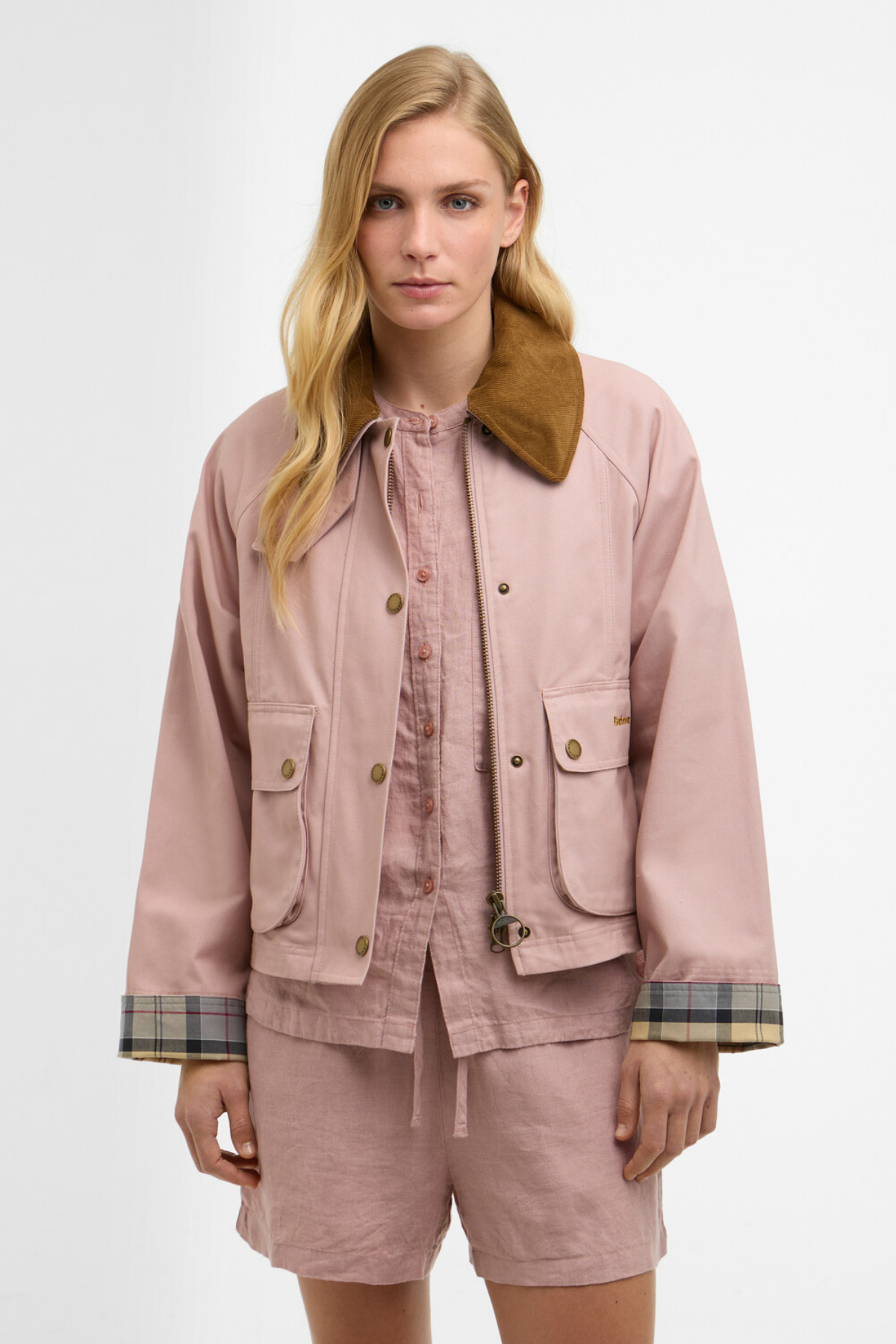 Barbour Cropped Beadnell Casual Ceket PI51 Gardenia/Dress/Beige