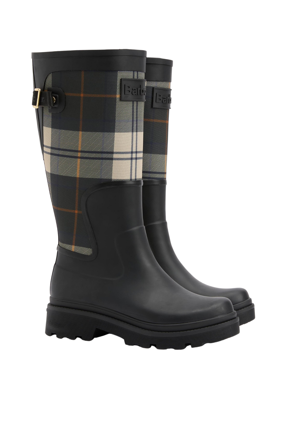 Barbour Dena Tall Welly Çizme BK71 Black/Ancient Tartan
