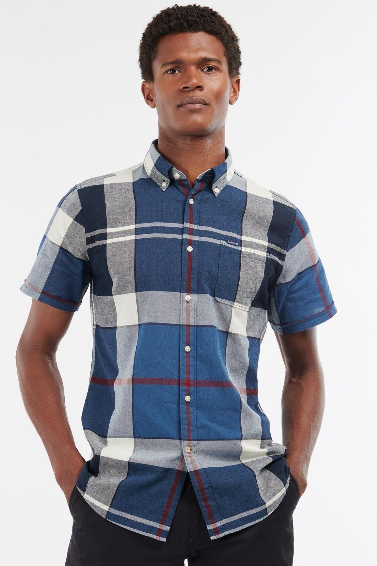 Barbour Douglas S/S Tailored Gömlek NY58 Summer Navy