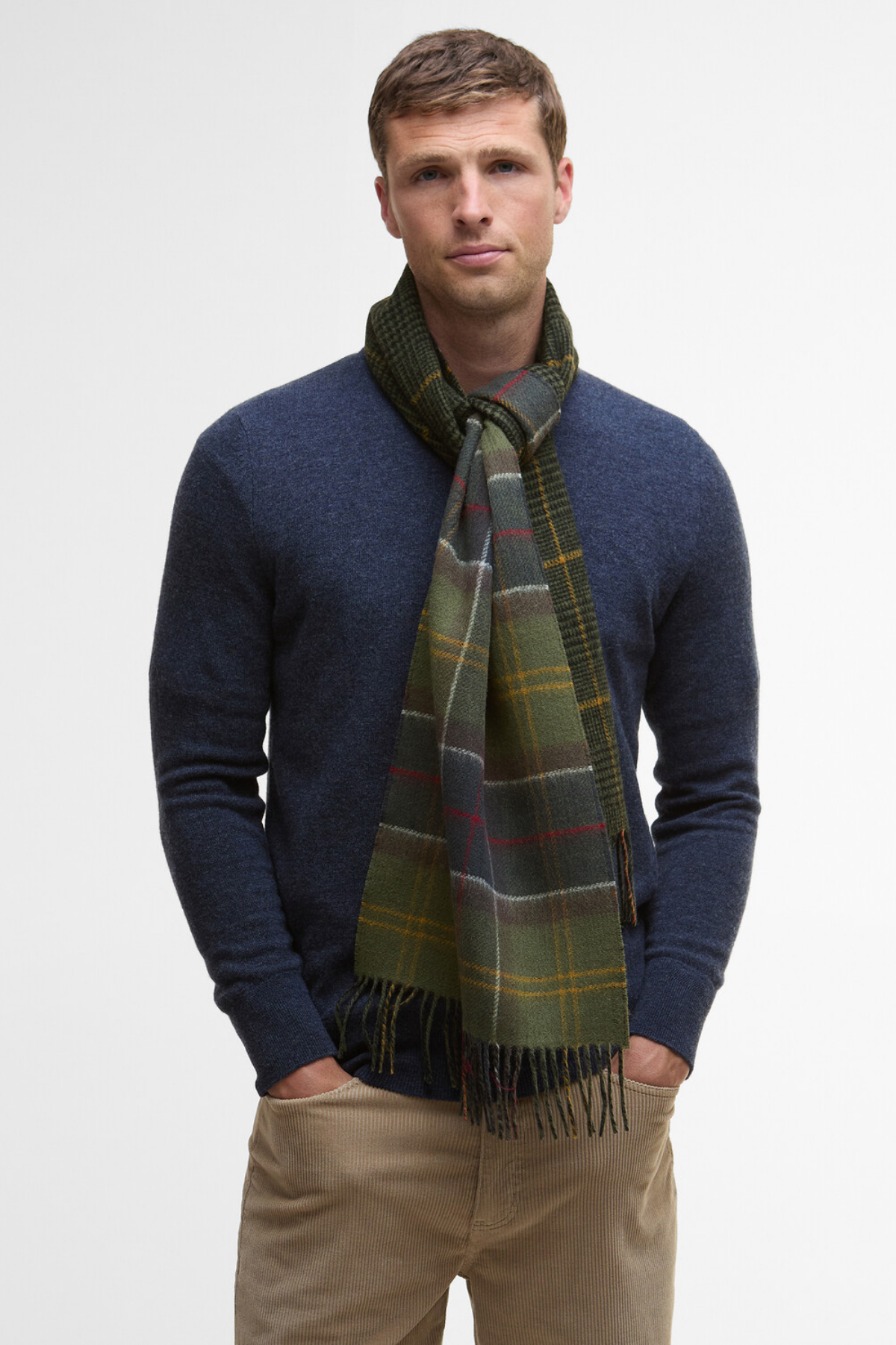 Barbour Dramside Çift Taraflı Atkı TN11 Classic Tartan