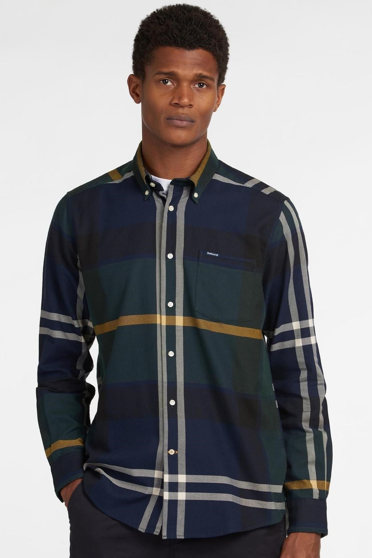 Barbour Dunoon Tailored Gömlek TN55 Seaweed Tartan