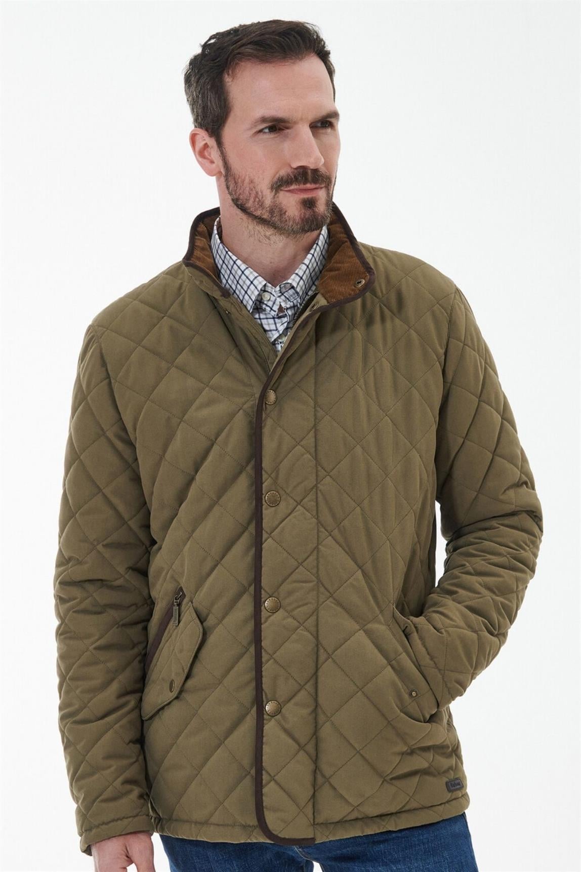 Barbour Erkek Waterproof Shoveler Mont OL52 Clay