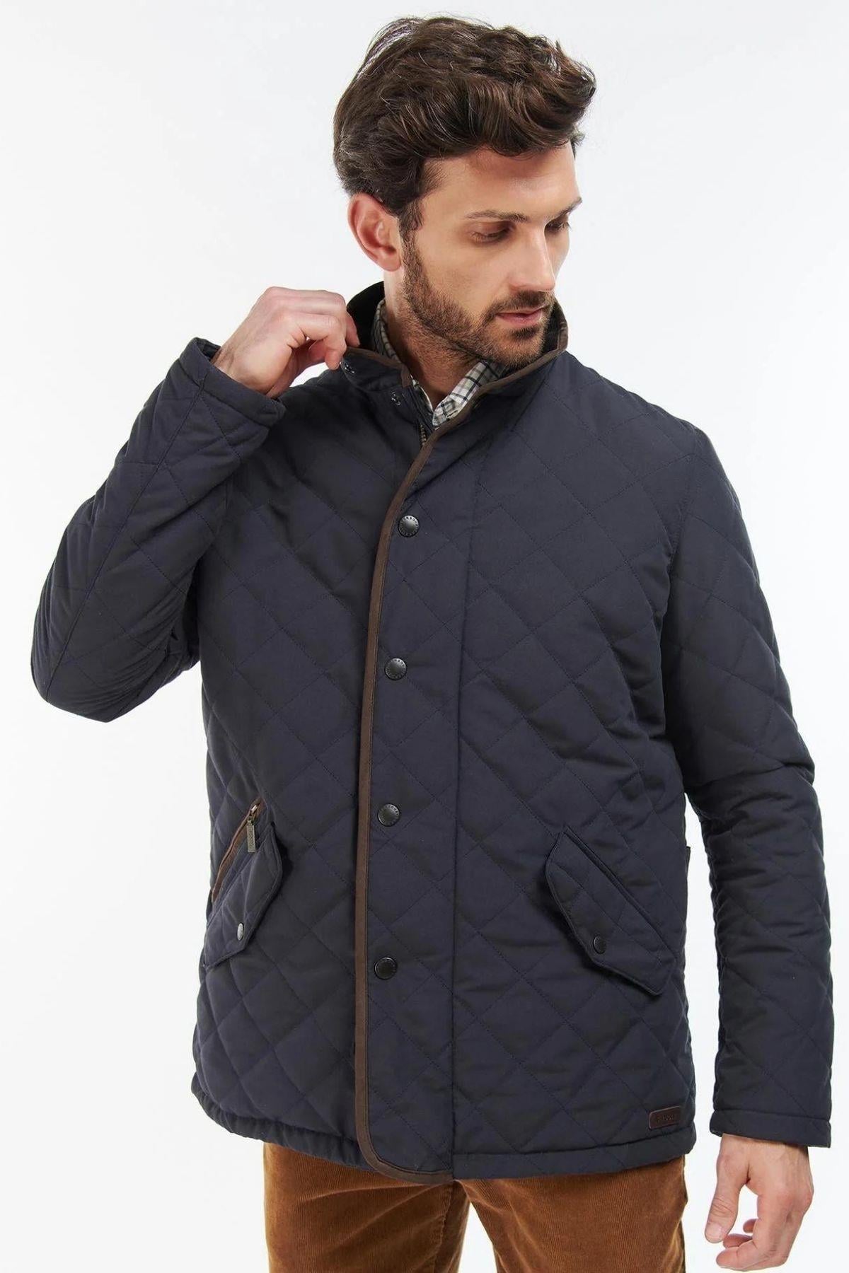 Barbour Erkek Waterproof Shoveler Mont NY91 Navy