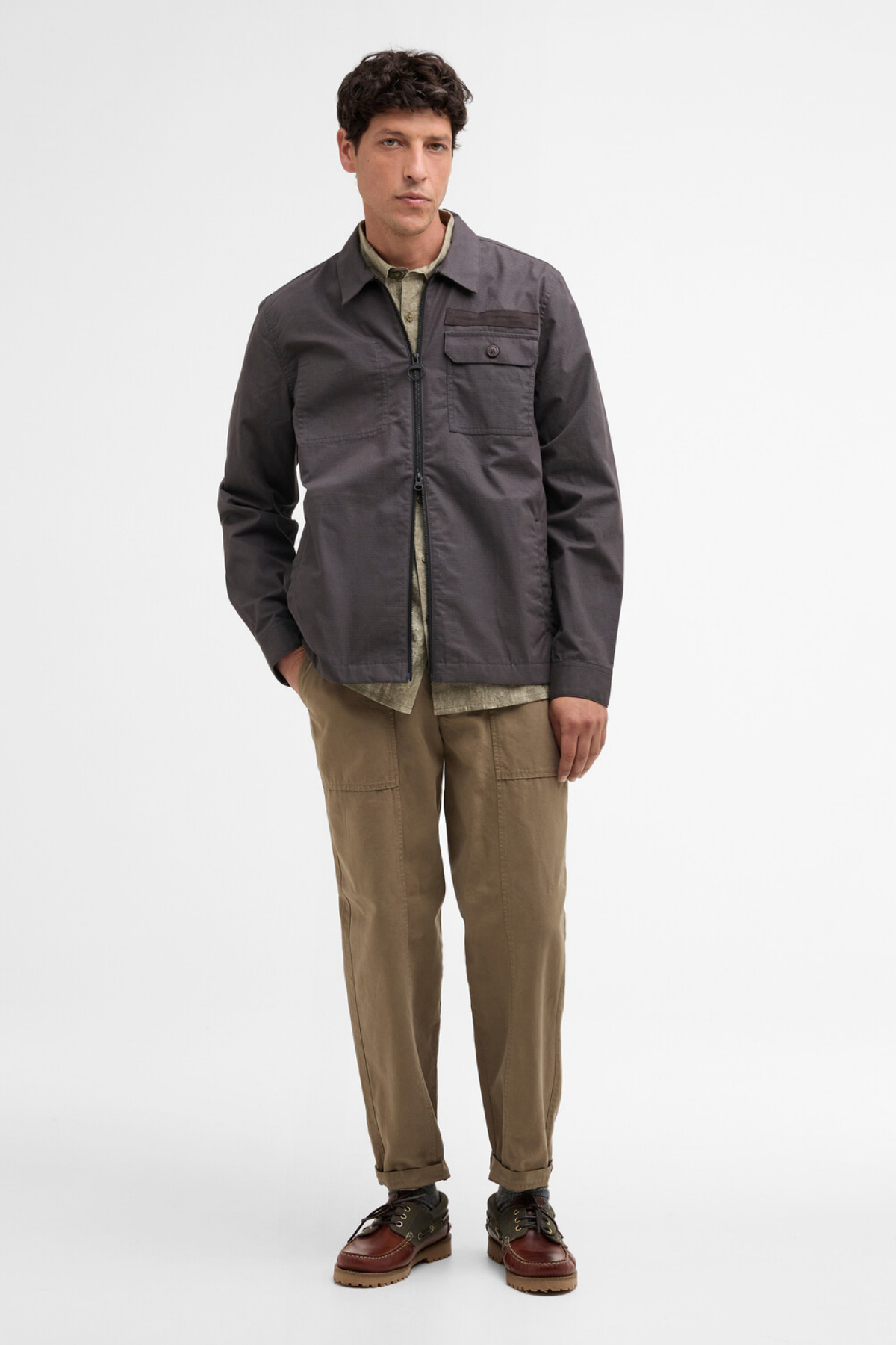 Barbour Finwick Relaxed Fit Pantolon OL72 Smokey Olive