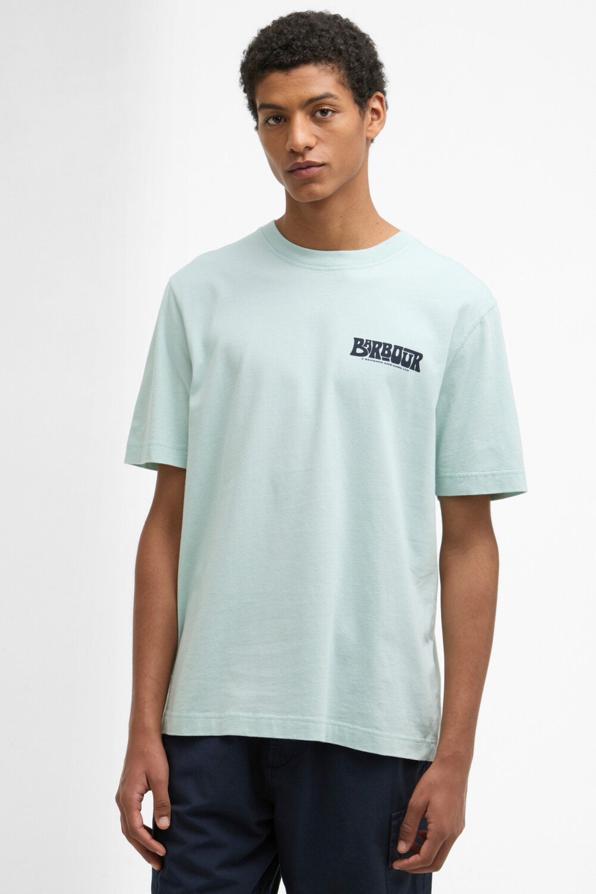 Barbour Frome Relaxed Graphic T-Shirt BU11 Mint Blue