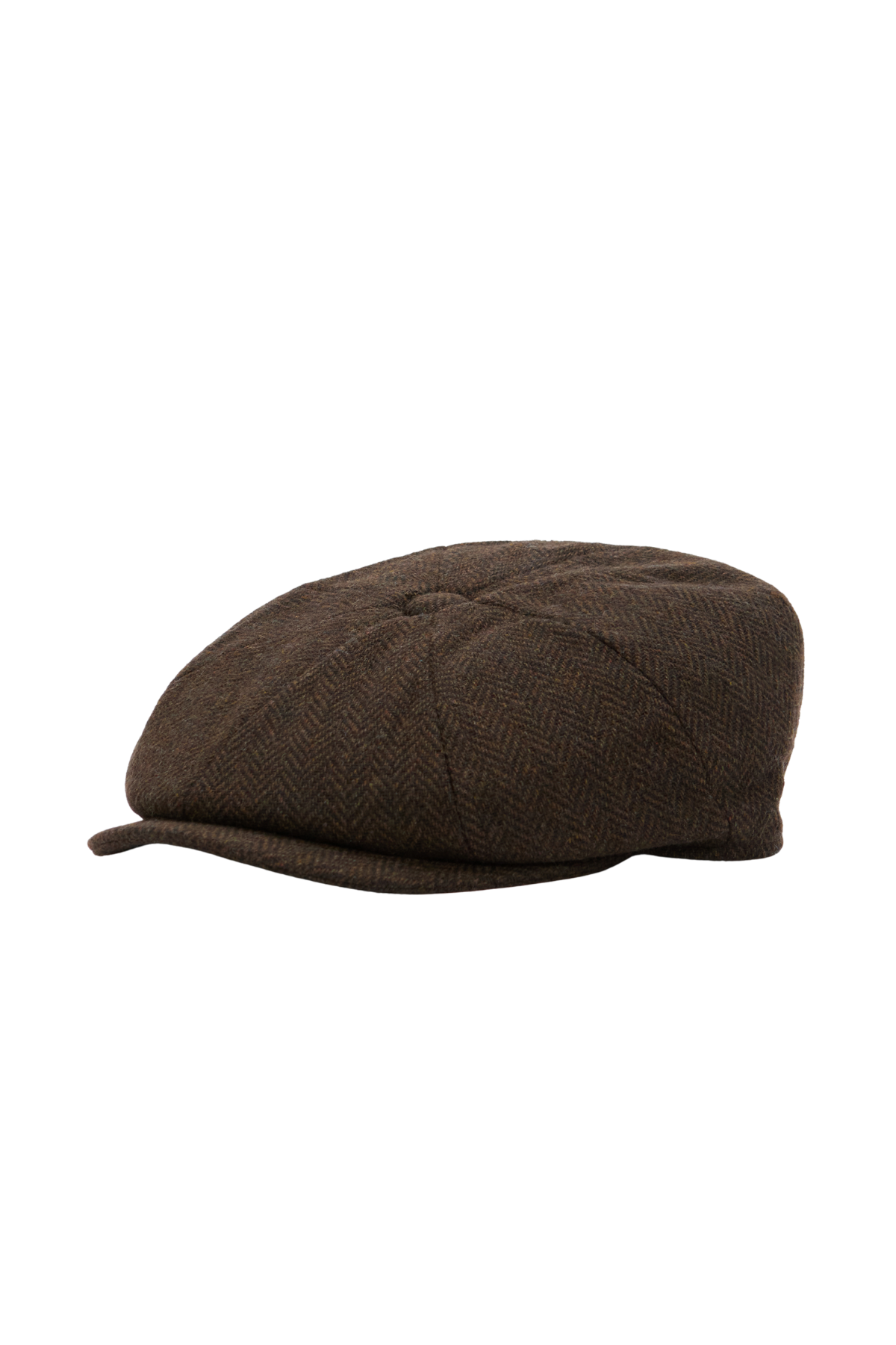Barbour Fyne Tweed Baker Şapka BR91 Dark Brown