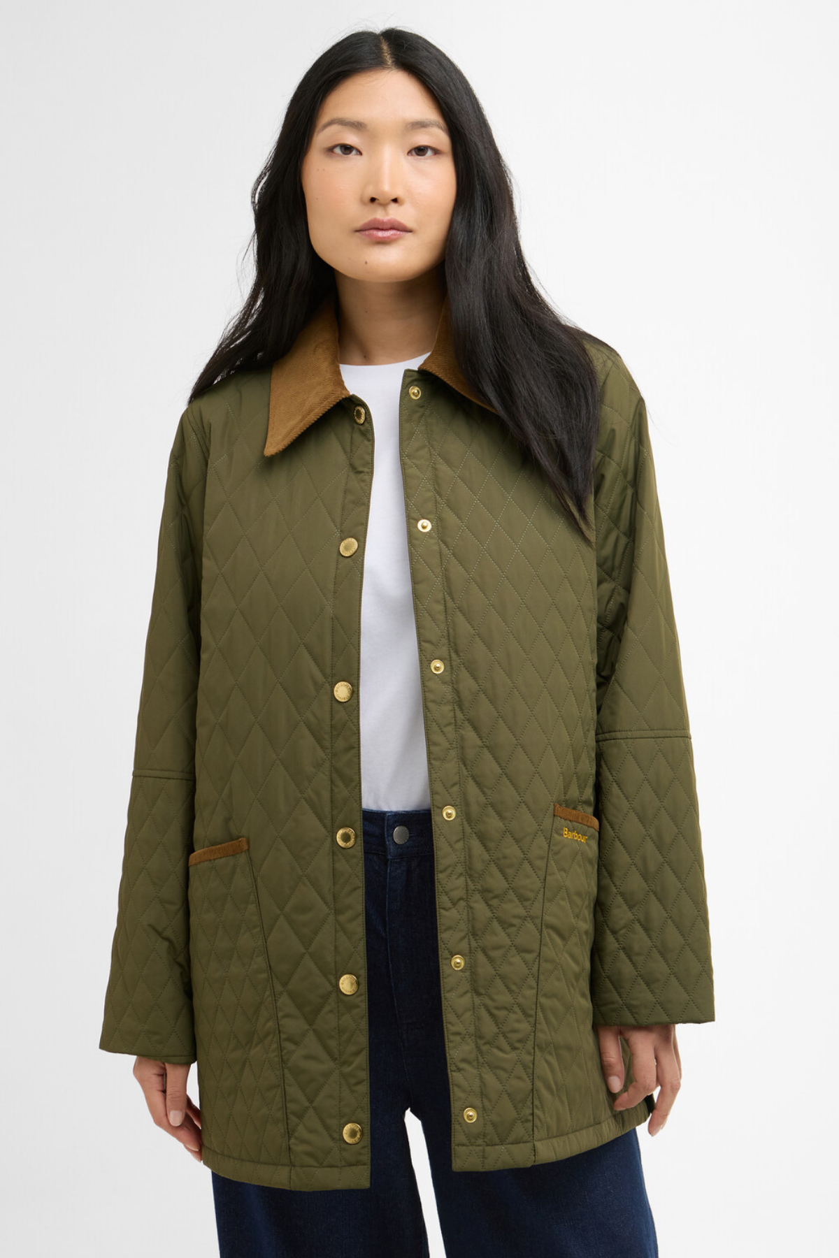 Barbour Goldmire Kapitone Ceket GN93 Ivy Green /Ancient