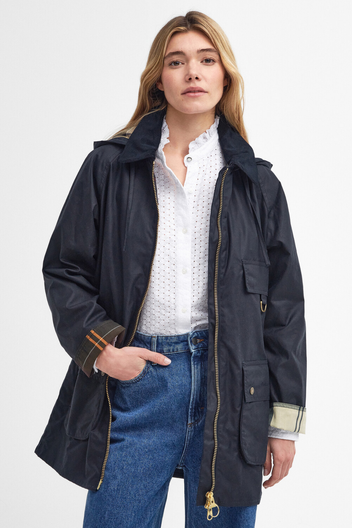 Barbour Highclere Yağlı Ceket NY92 Navy