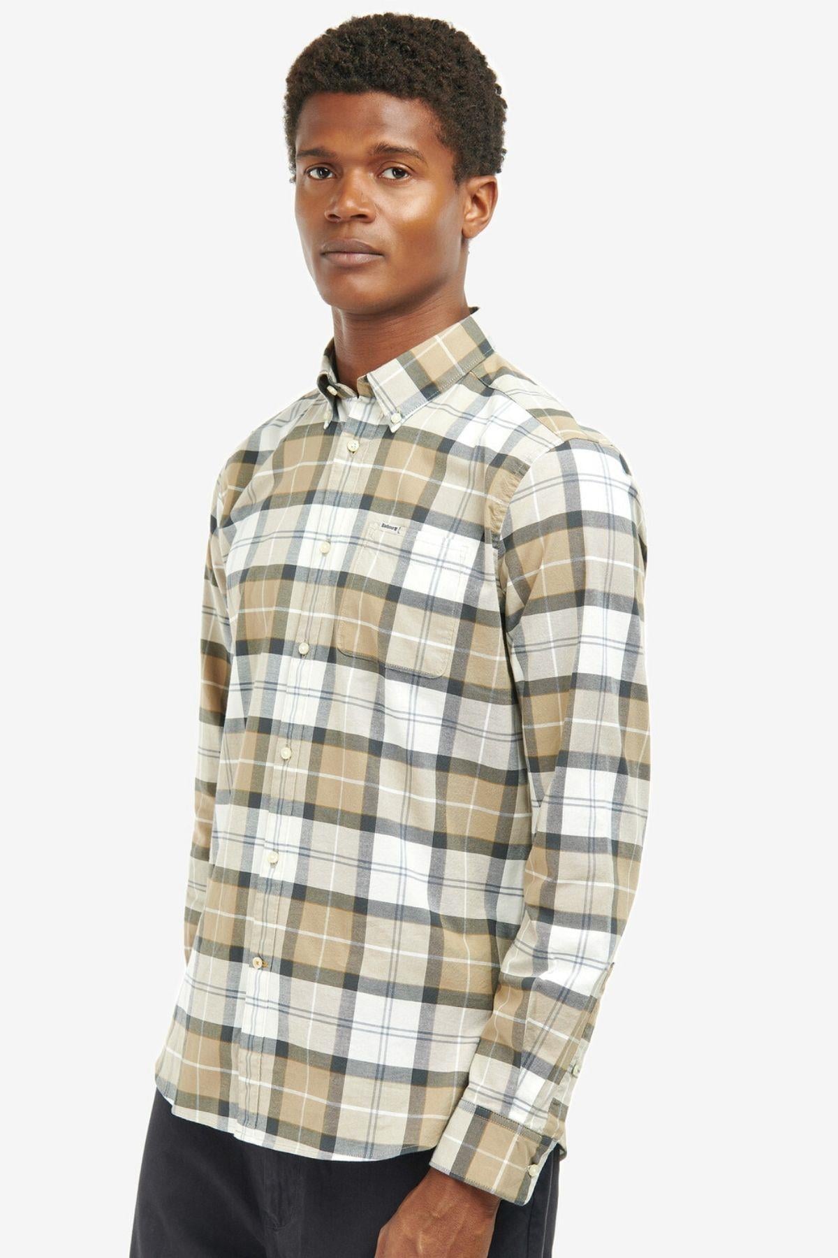 Barbour Lewis Tailored Gömlek TN88 Amble Sand Tartan