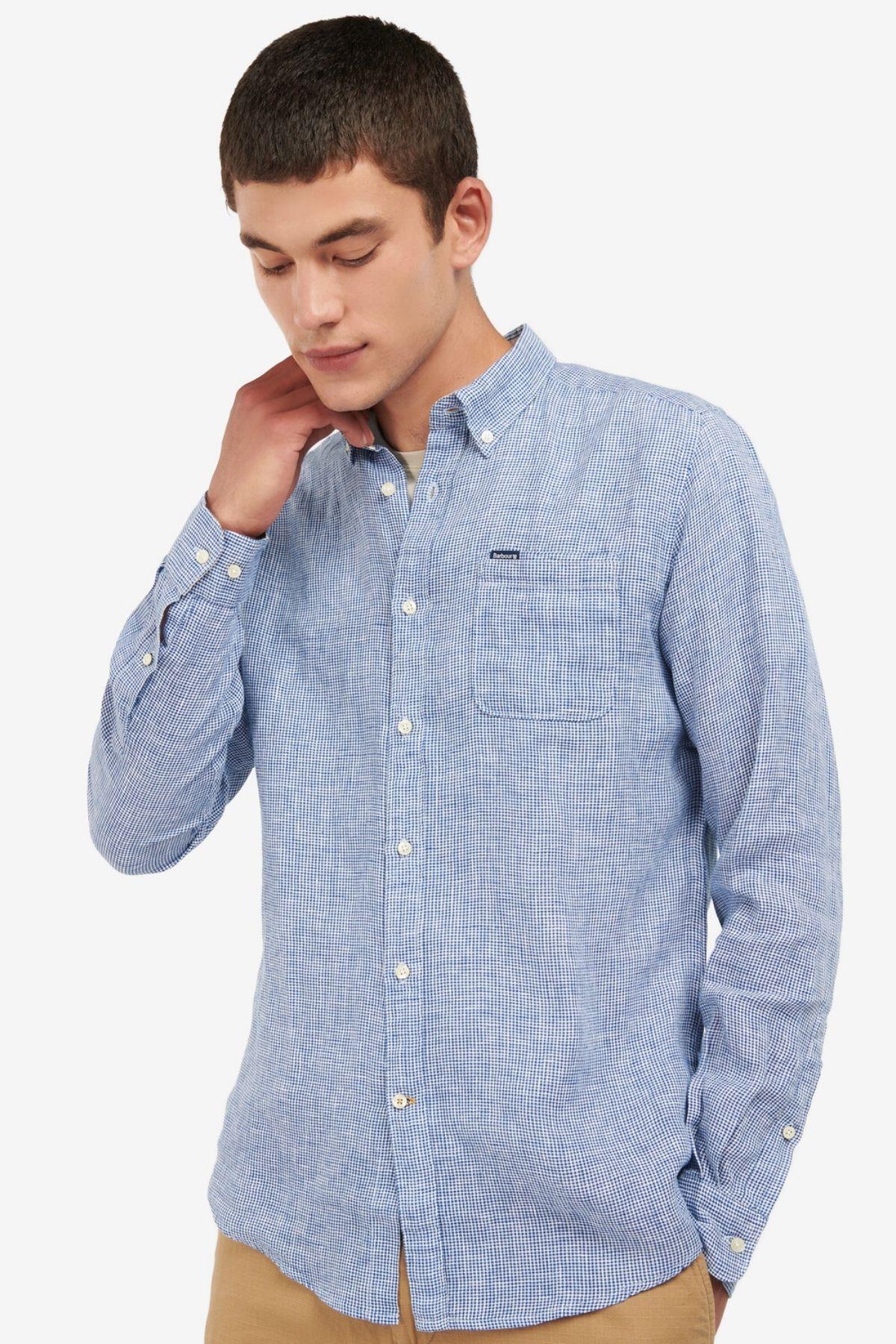 Barbour Linton Tailored Gömlek NY91 Navy