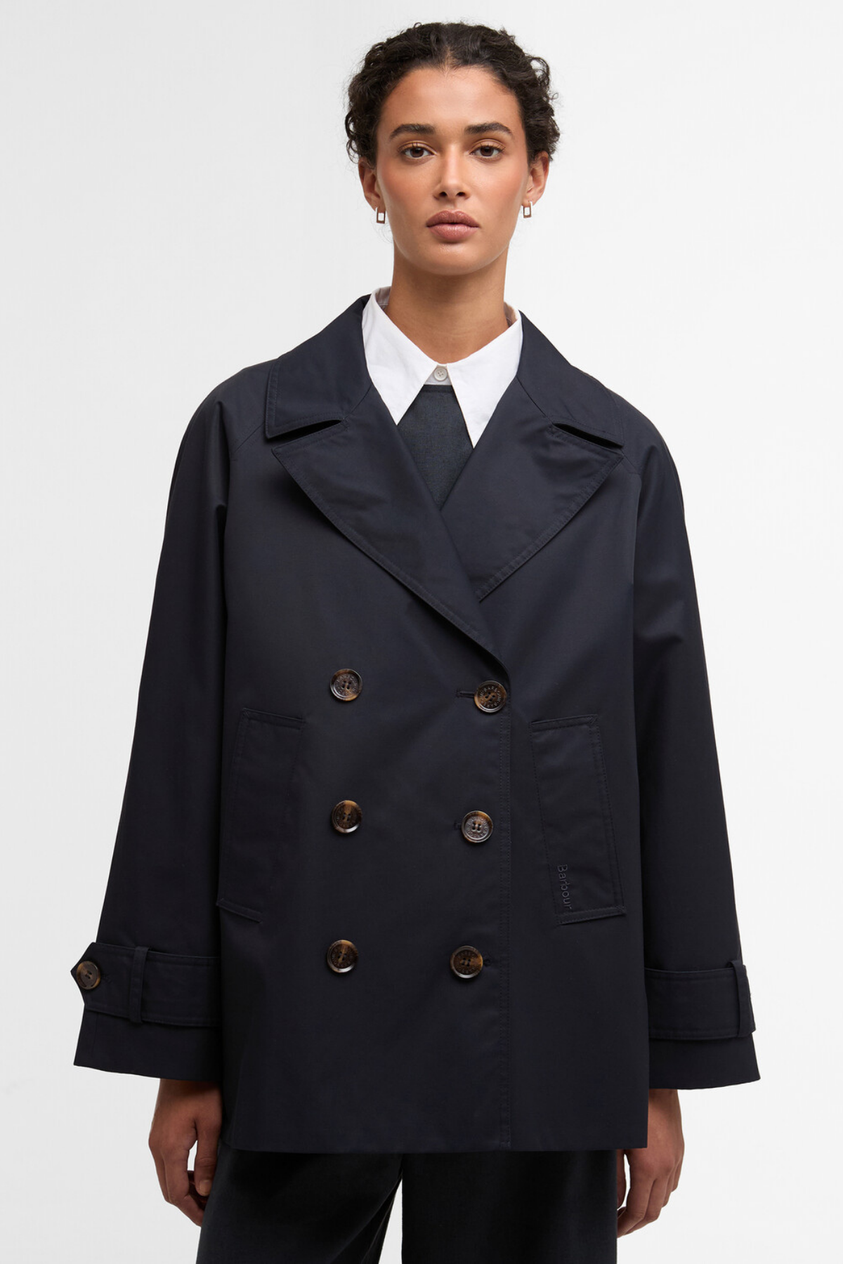 Barbour Maisy Showerproof Ceket NY91 Dark Navy / Dress Navy Tartan