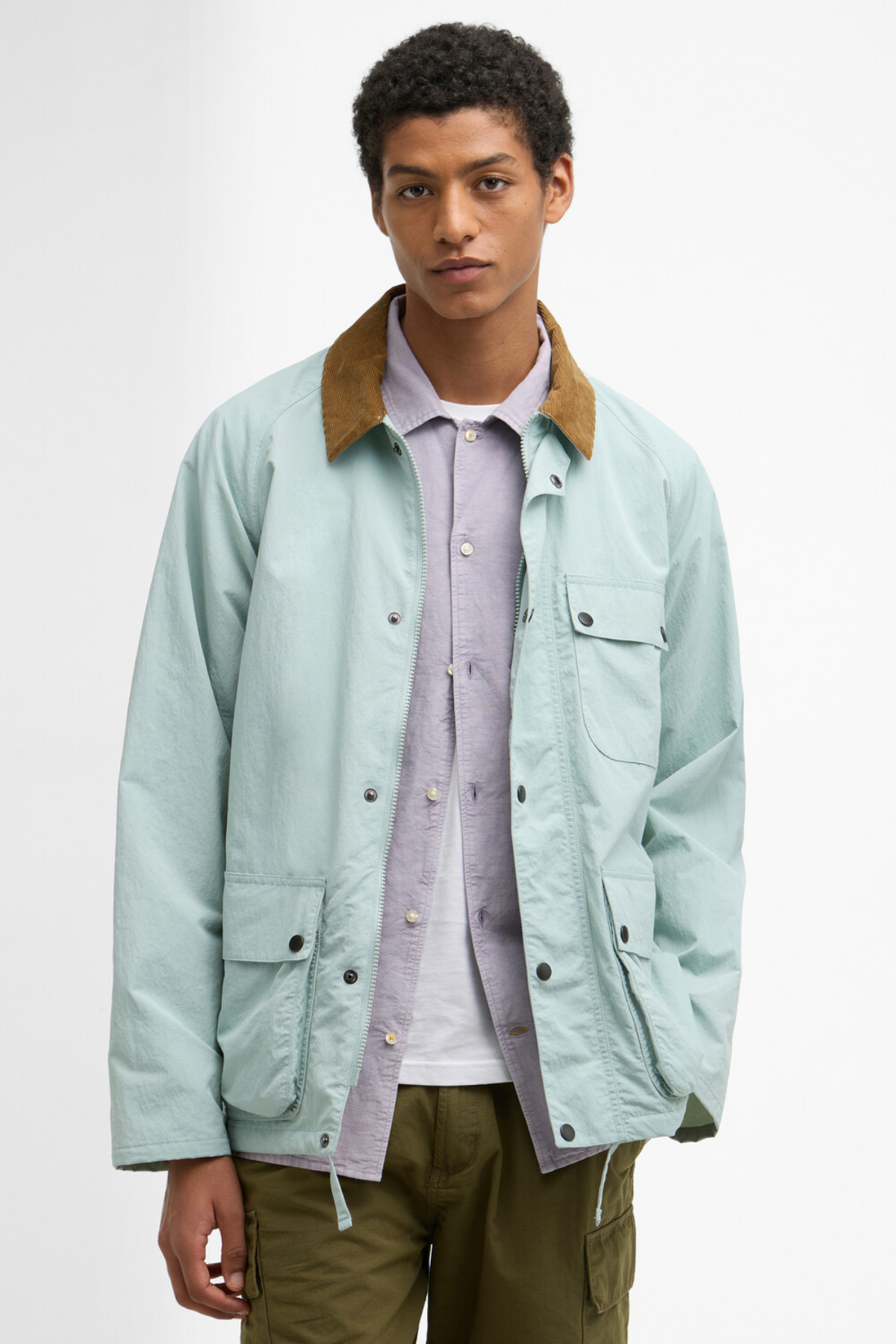 Barbour Modified Solway Showerproof Ceket BL11 Mint Blue