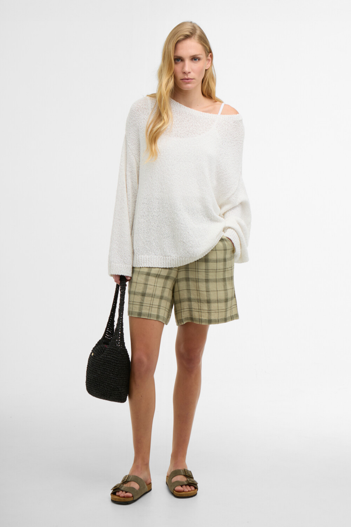 Barbour Orla Şort SG14 Sage Green Tartan