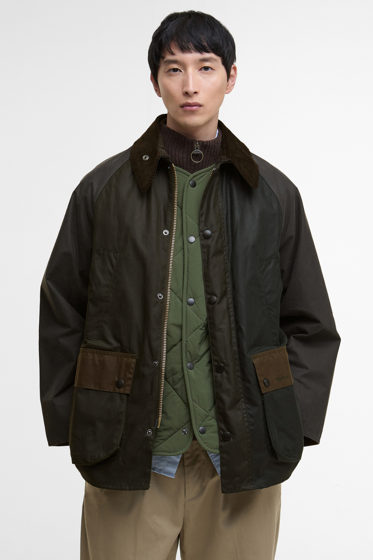 Barbour Patchwork  Bedale Yağlı Ceket SG51 Sage Multi