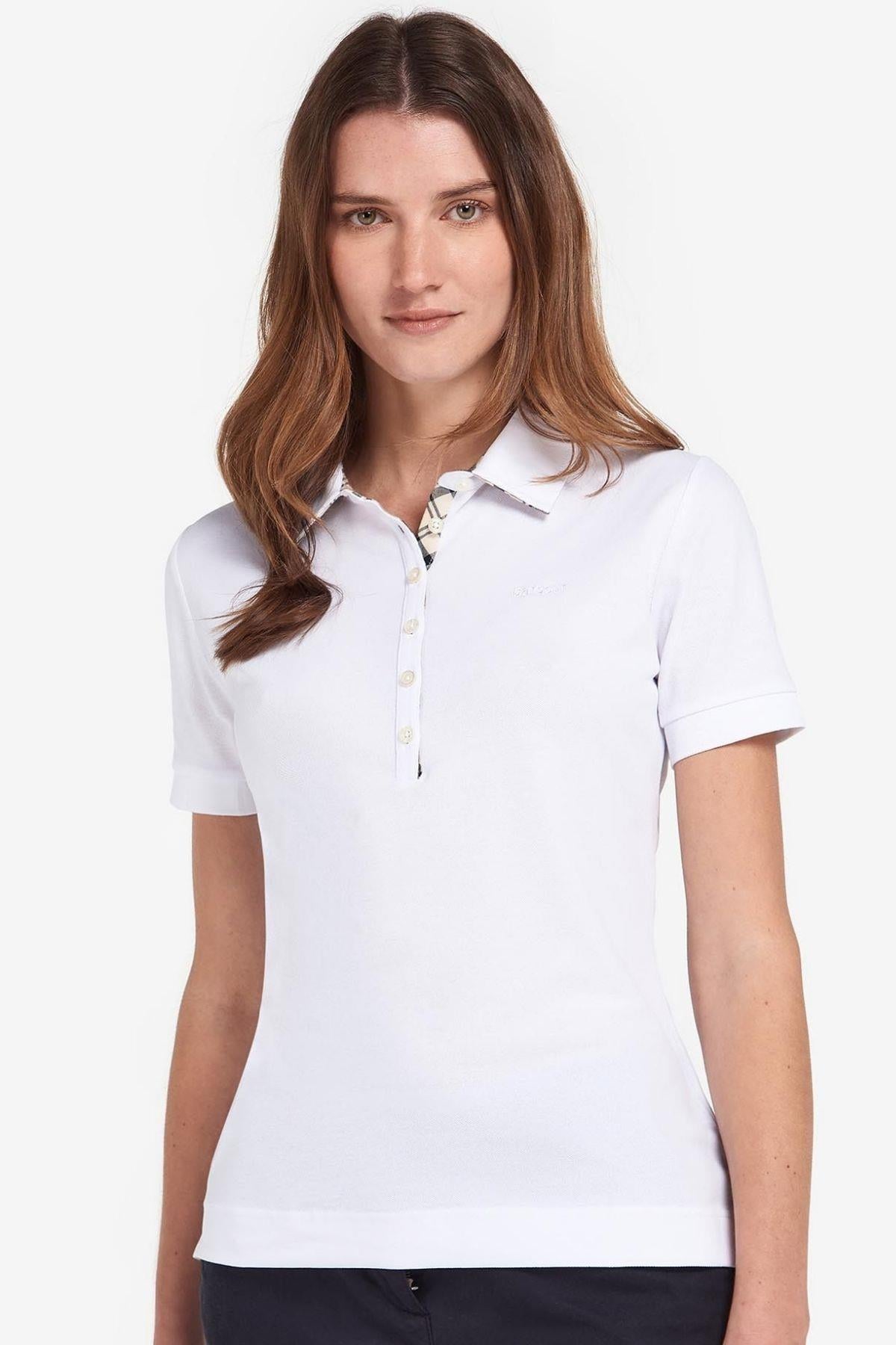 Barbour Portsdown Top Polo Yaka WH12 White