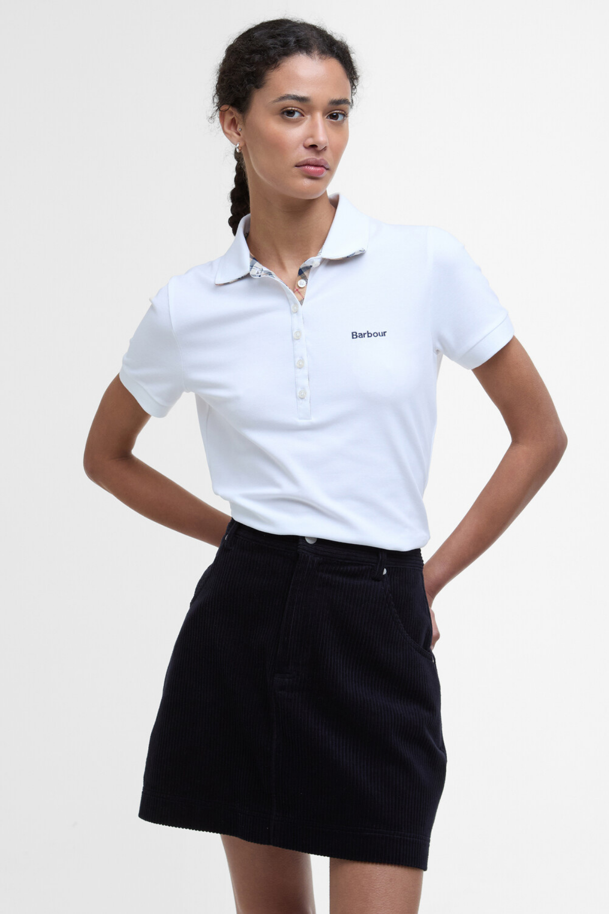 Barbour Portsdown Top Polo Yaka WH33 White/Hessian