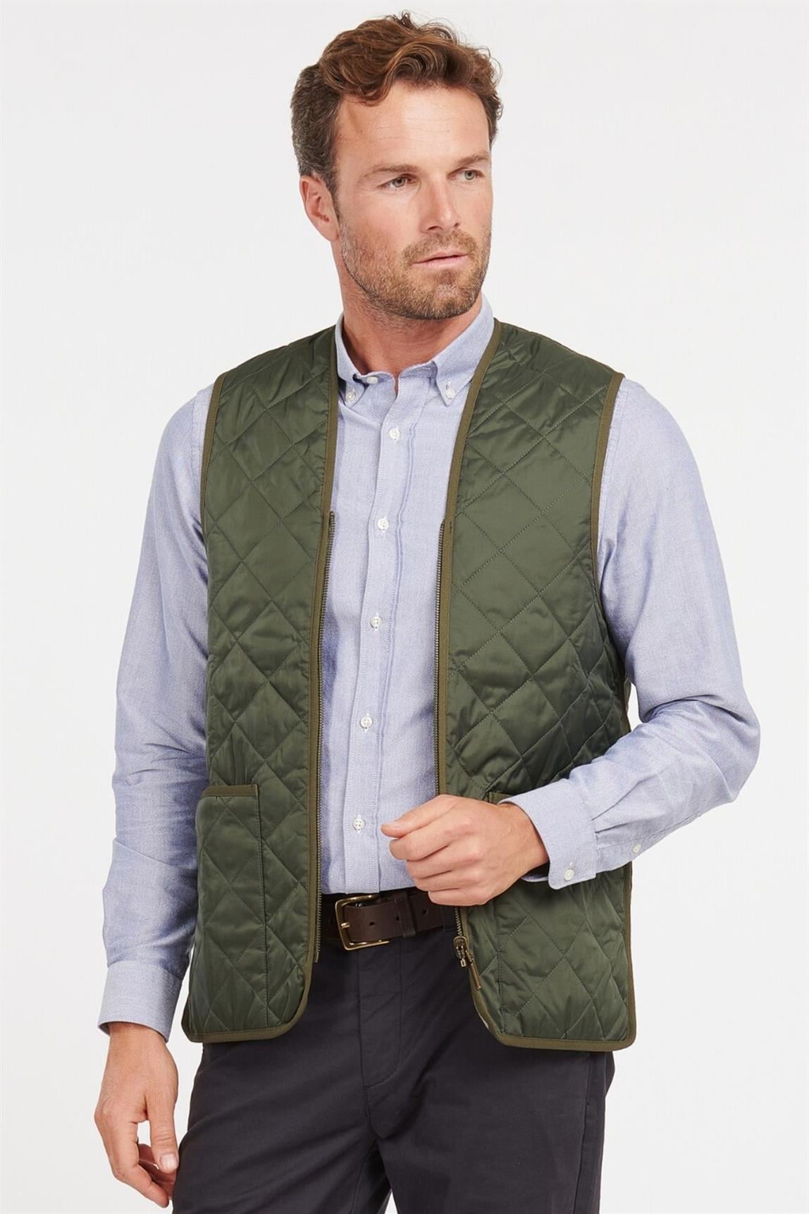 Barbour Quilted Yelek/Fermuarlı Astar GN91 Olive/Ancient