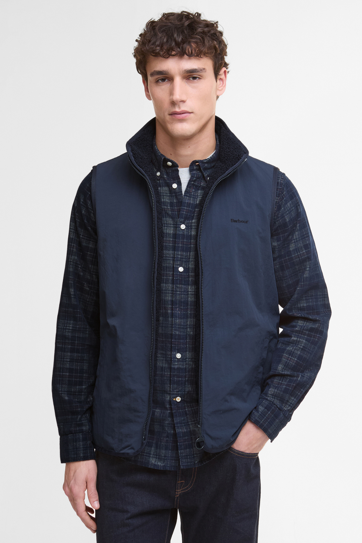 Barbour Reversible Polar Yelek NY71 Navy