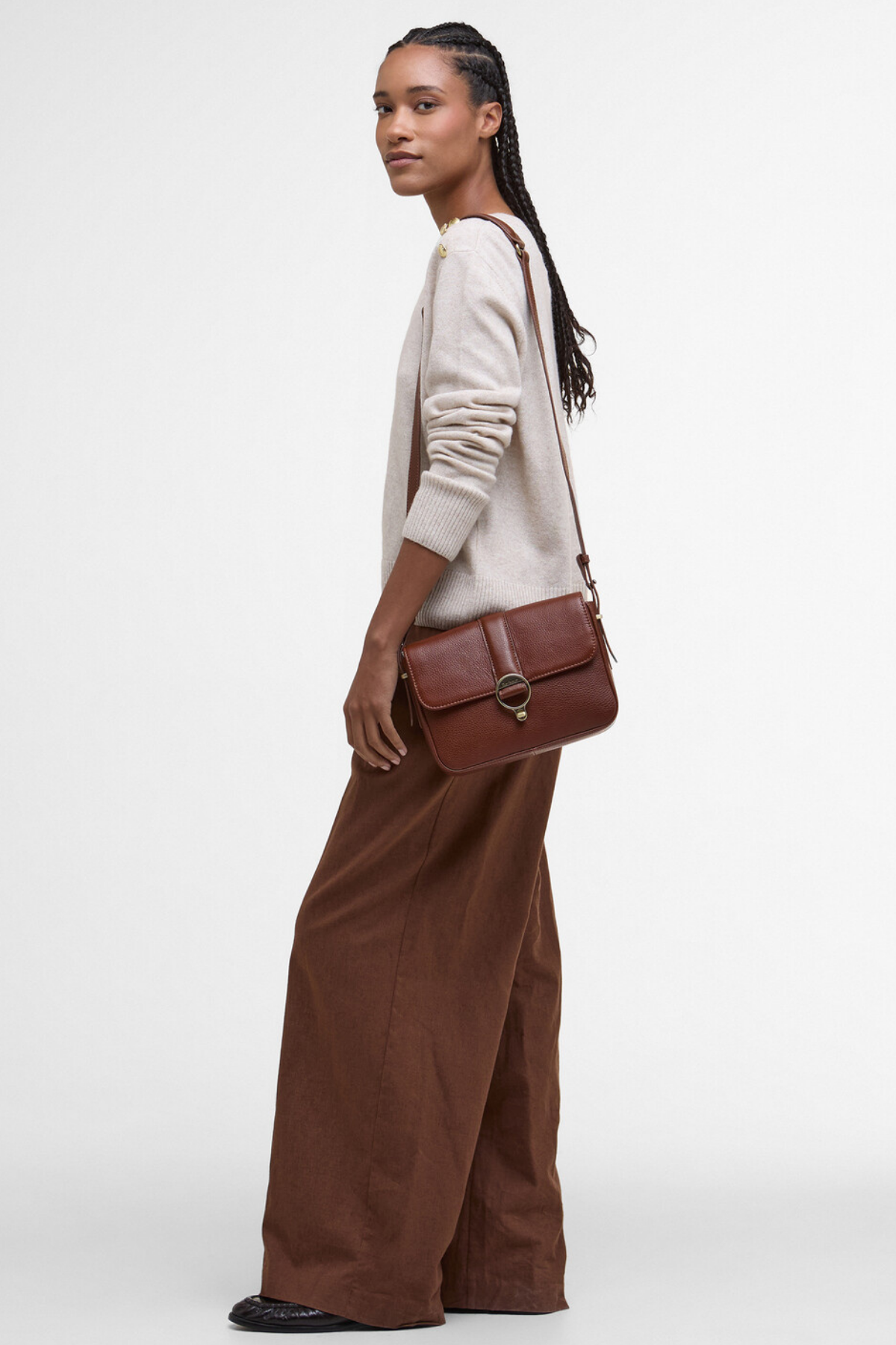 Barbour Rosa Deri Çapraz Çanta BR11 Brown