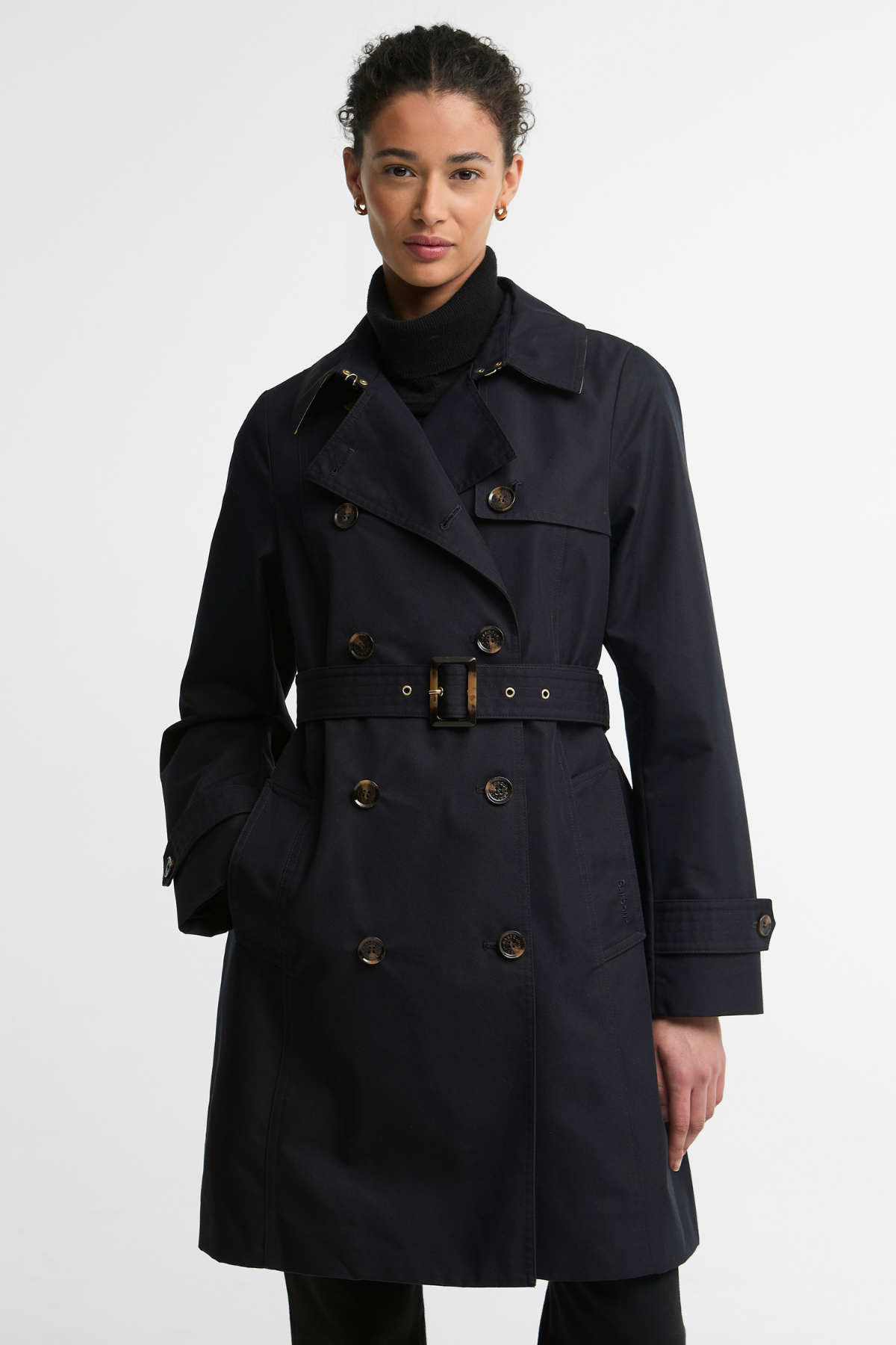Barbour Short Greta Showerproof Ceket NY31 Dk Navy Birchwood Dress