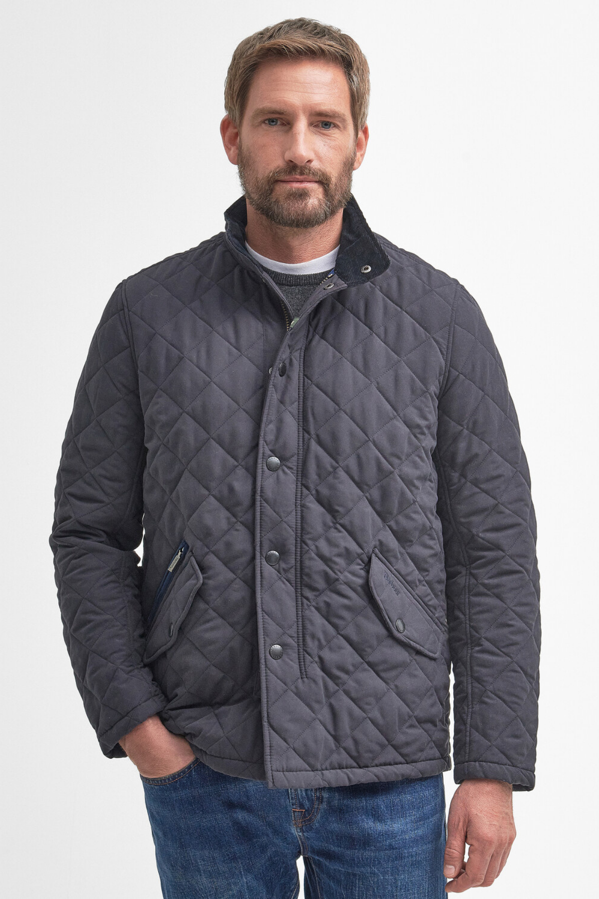 Barbour Shoveler Kapitone Ceket NY91 Navy
