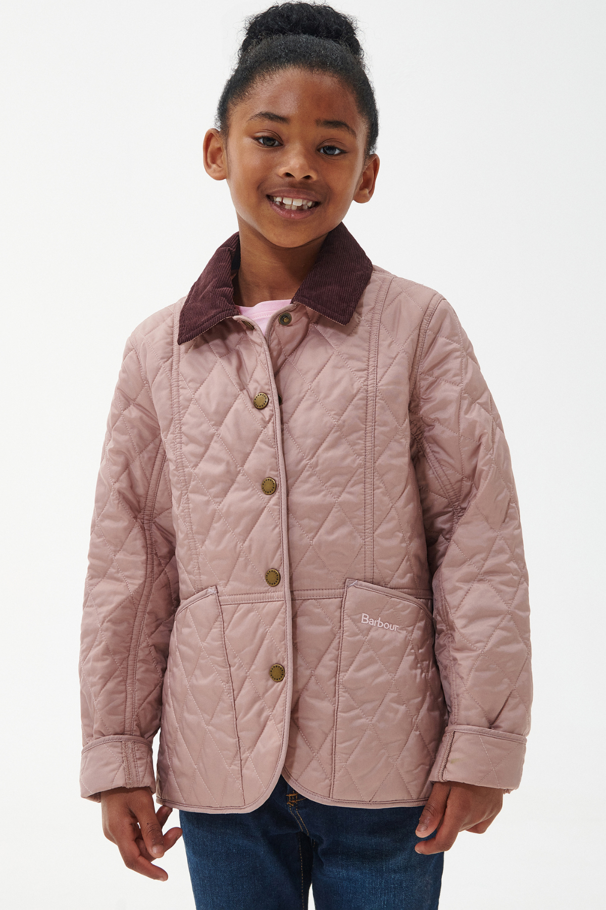 Barbour Summer Liddesdale Kız Çocuk Kapitone Ceket PI37 Gardenia-Gardenia