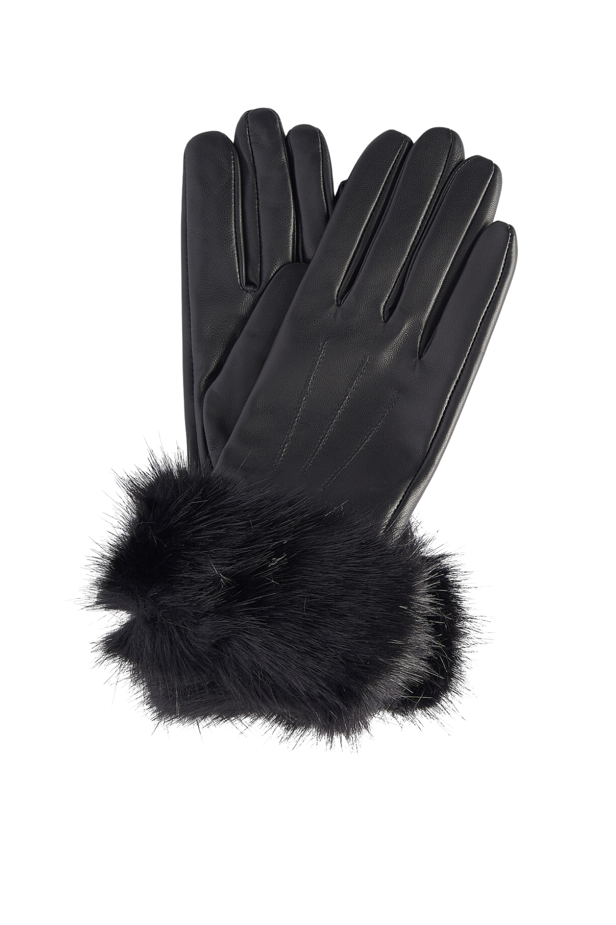 Barbour Suni Kürklü Deri Eldiven BK11 Black