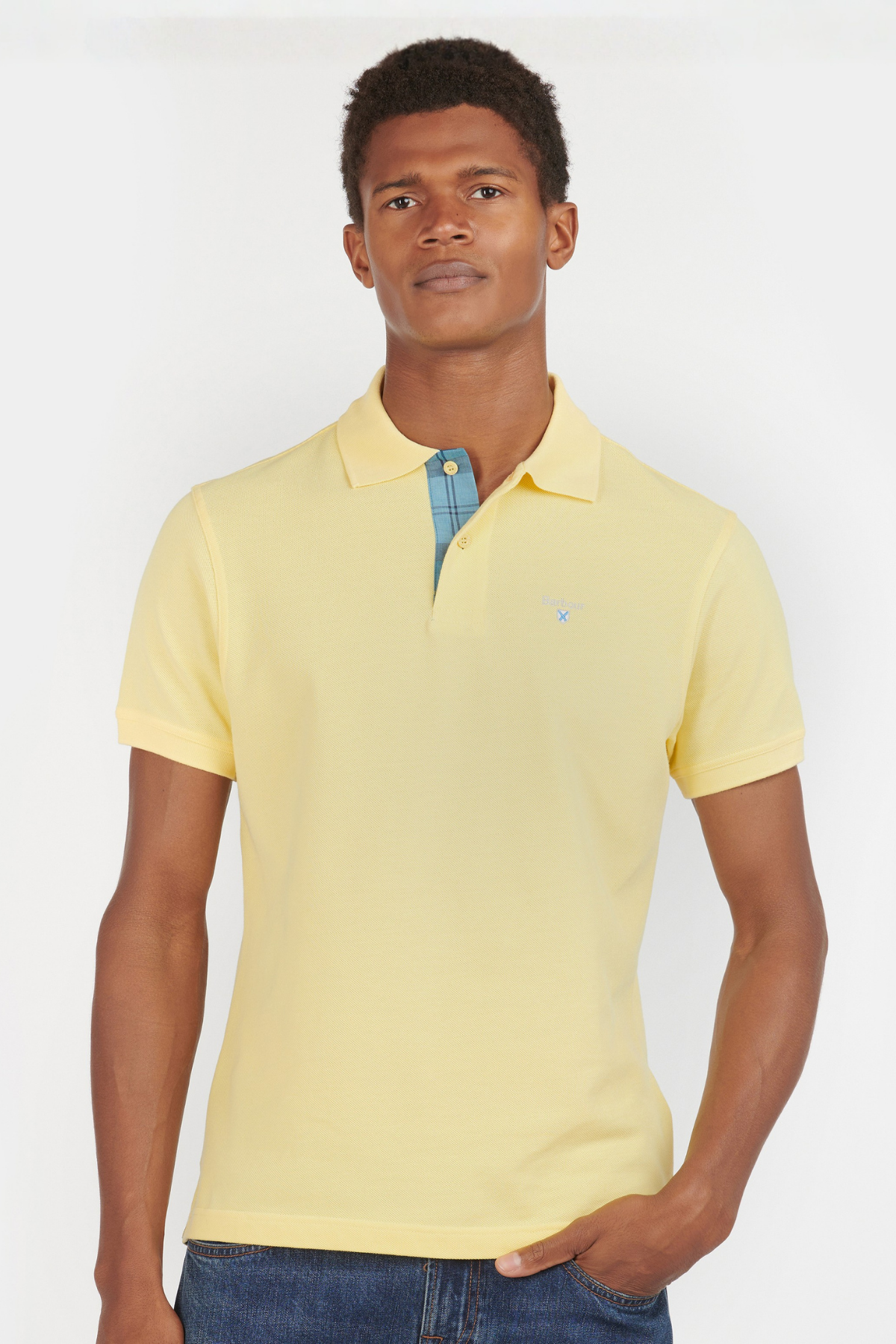 Barbour Tartan Pique Polo Yaka YE11 Corn