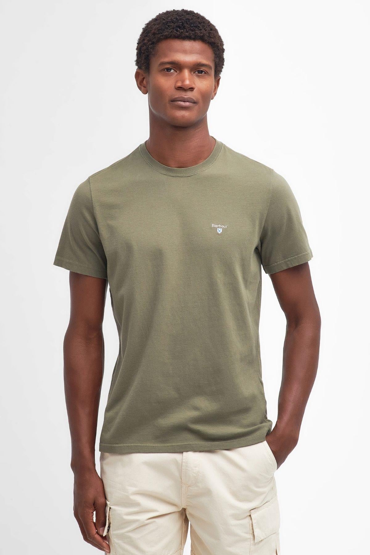 Barbour Tartan Sports T-Shirt SG15 Pale Sage