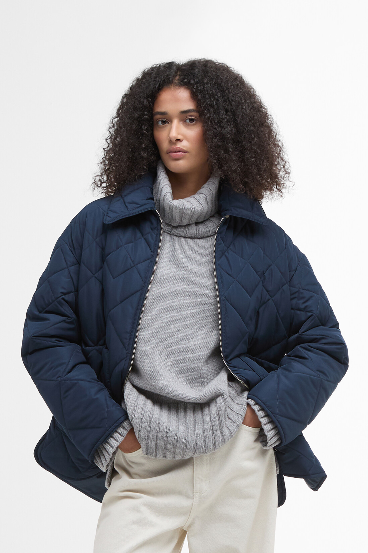 Barbour Tessa Kapitone Ceket NY51 Navy-Dress