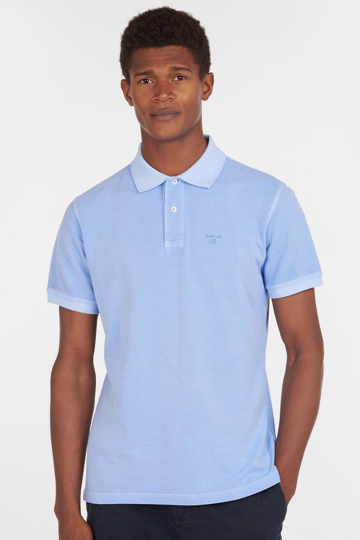 Barbour Washed Sports Polo Yaka BL32 Sky Blue