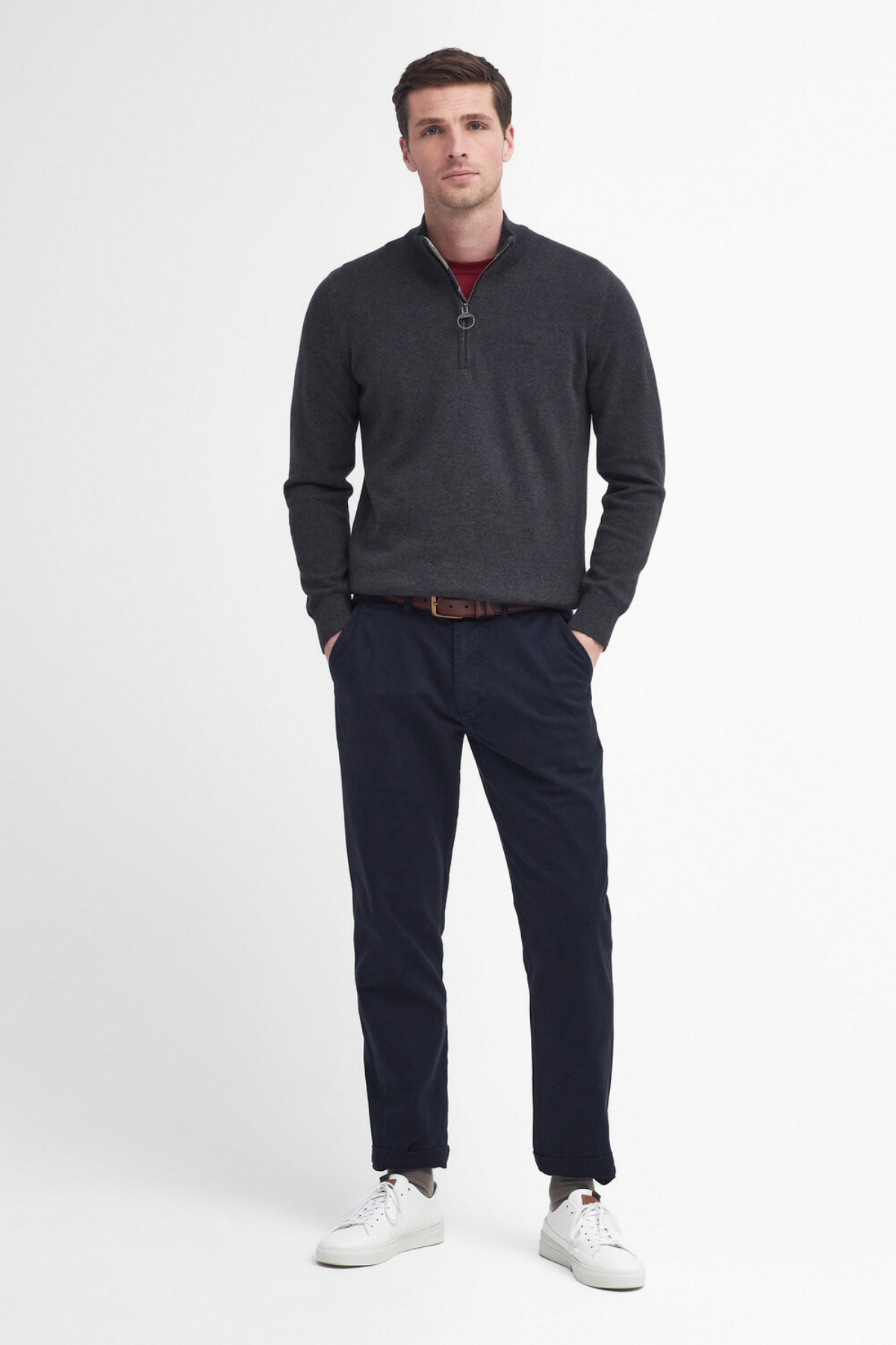 Barbour Washed Stretch Twill Fit Pantolon NY74 Dark Navy