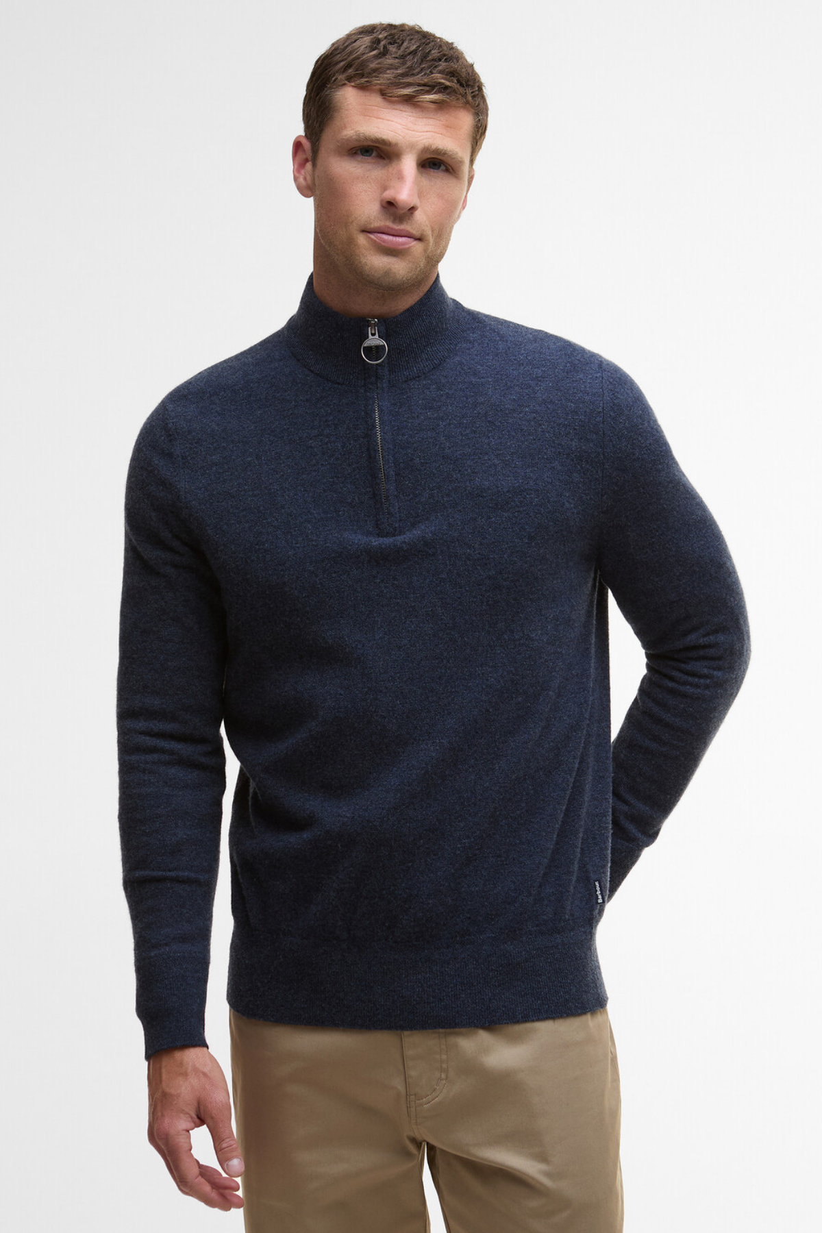 Barbour Waterbury Half Zip Kazak NY91 Navy