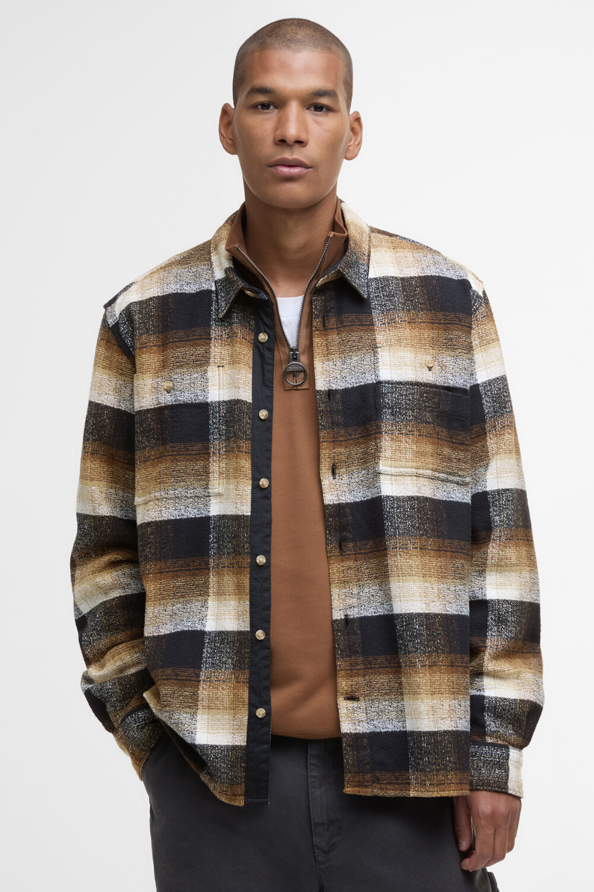 Barbour Woodfoot Checked Relaxed Gömlek BK31 Black