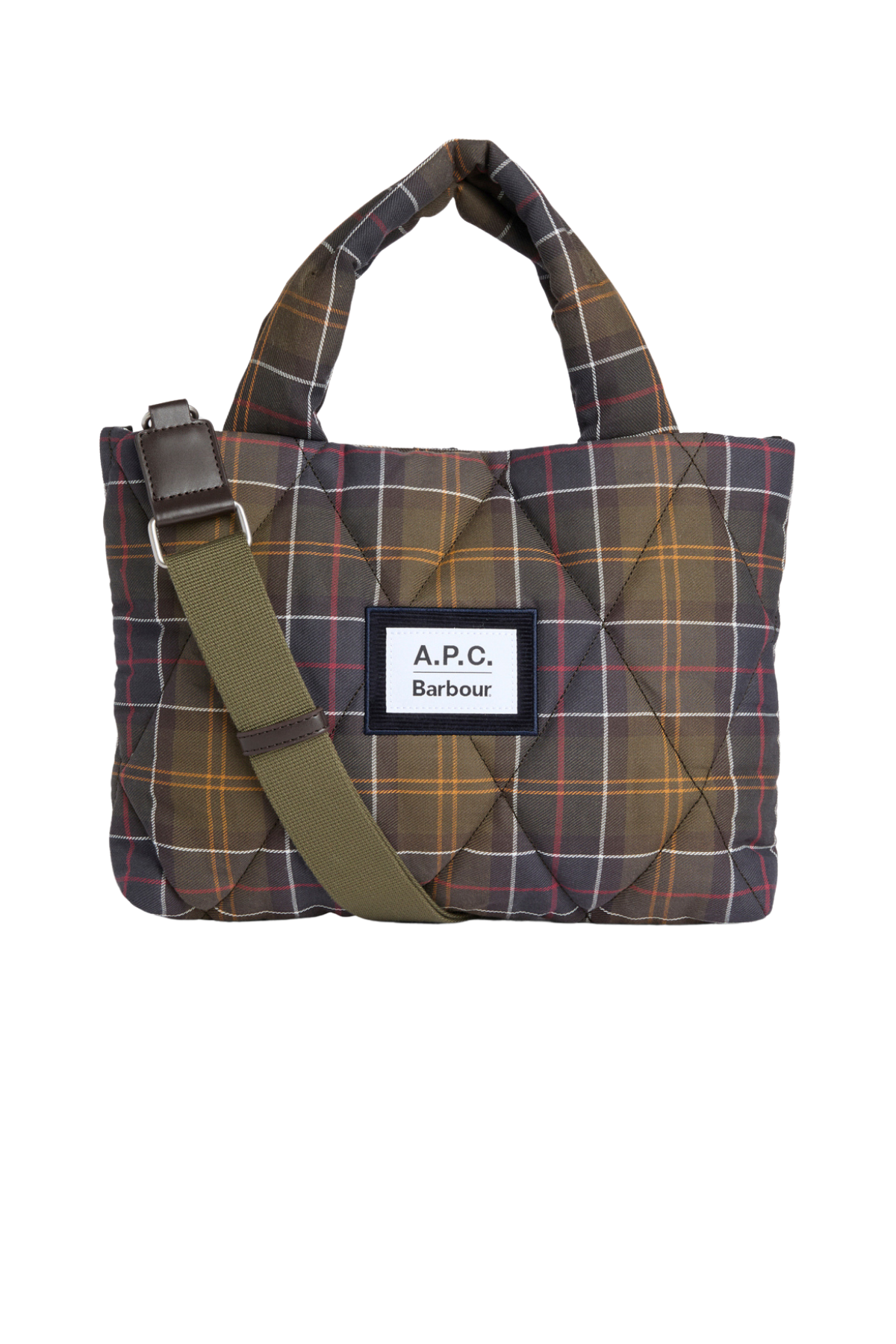Barbour x A.P.C. Classic Kapitone Çanta TN11 Classic Tartan