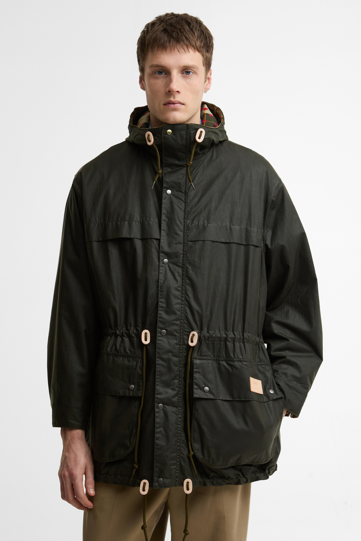 Barbour x Paul Smith Durham Yağlı Ceket OL51 Archive Olive