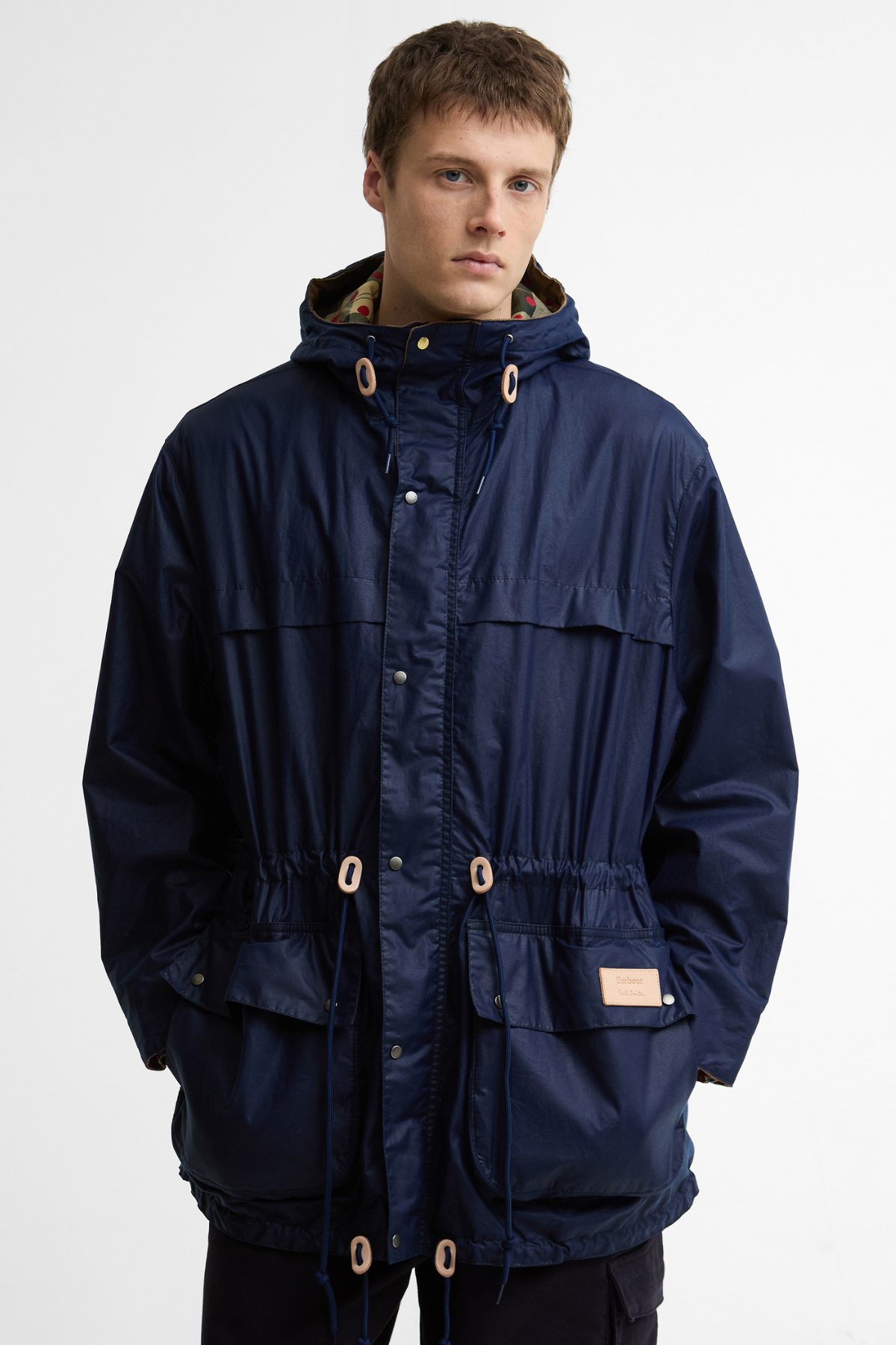 Barbour x Paul Smith Durham Yağlı Ceket IN51 Regal Blue