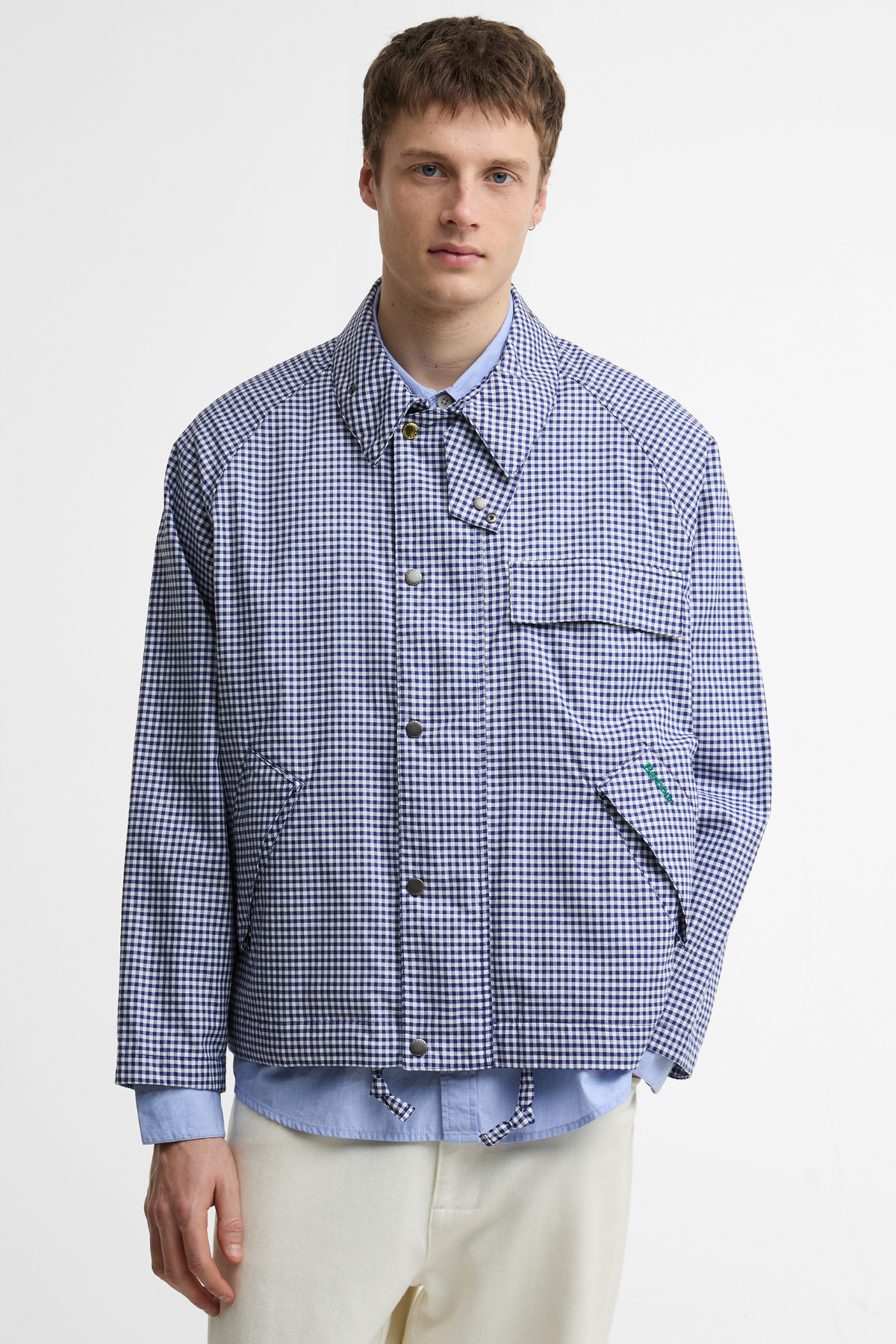 Barbour x Paul Smith Transport Shirt Casual Ceket NY71 Navy/White
