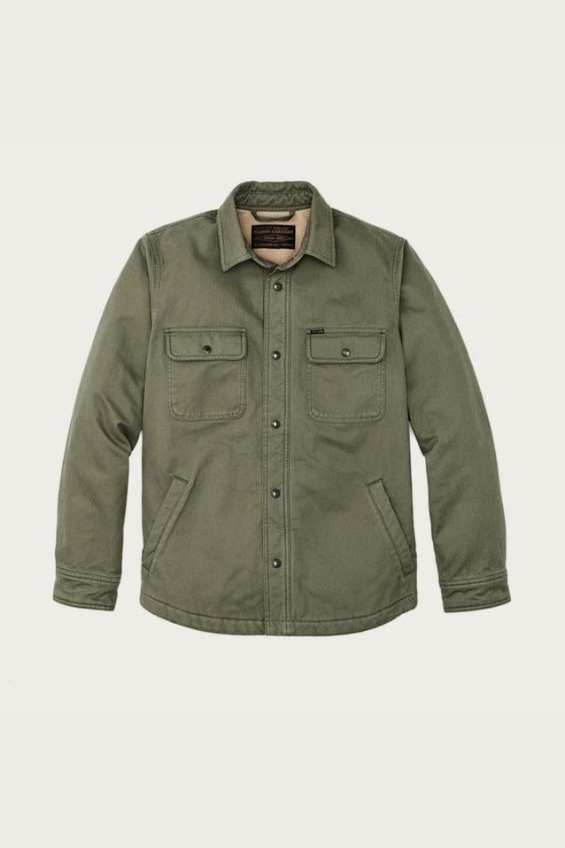 Filson Fleece Lined Overshirt SERVICE GREEN
