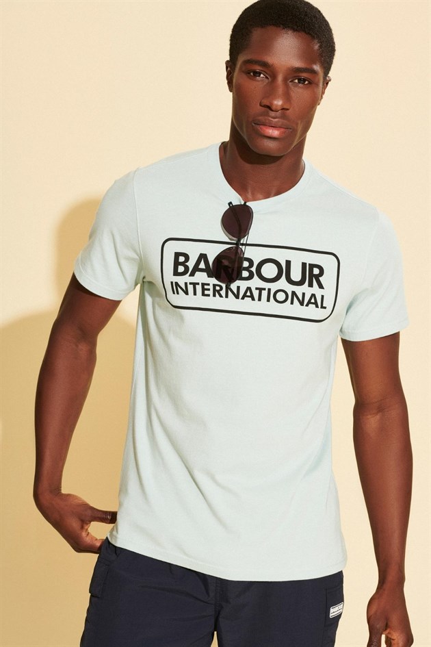 B.Intl Ess Large Logo T-Shirt AQ32 Pastel Spruce