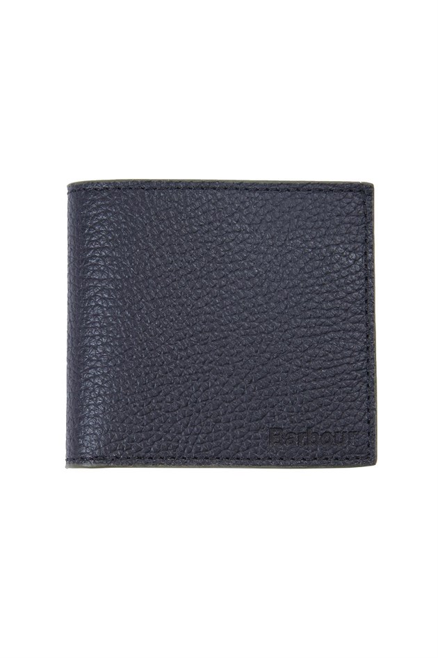 Barbour Grain Leather Billfold Wallet BK11 Black
