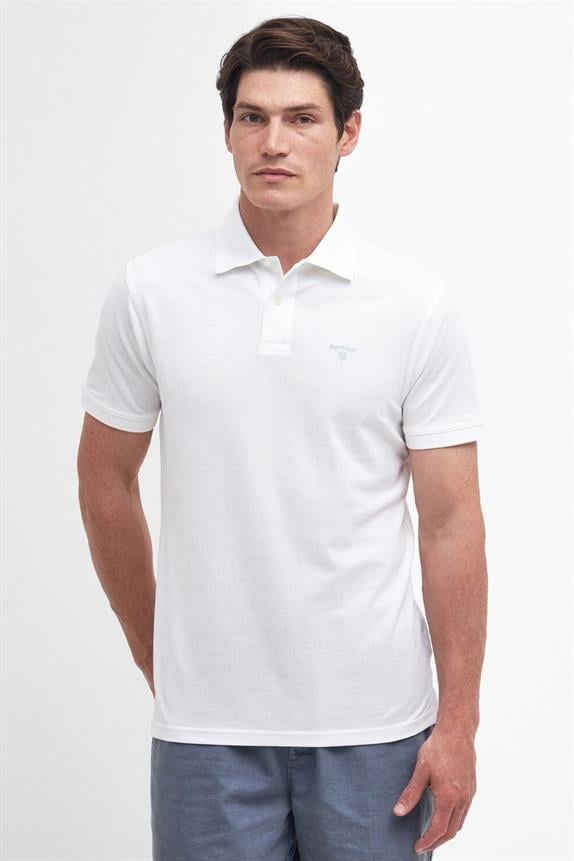 Barbour Lightweight Sports Polo Yaka WH11 White