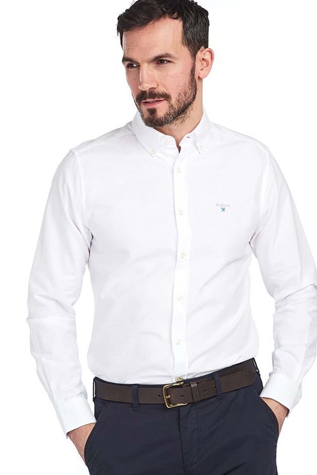 Barbour Oxford 3 Tailored Fit Shirt WH11 White