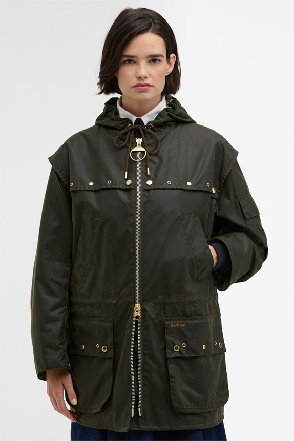 Barbour Aberford Yağlı Ceket OL99 Archive Olive-Ancient Tartan