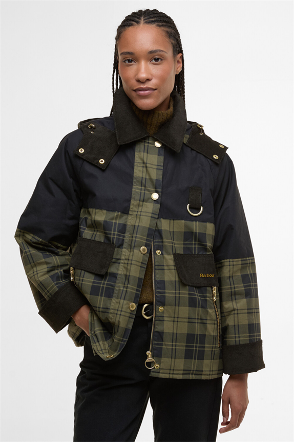 Barbour コート ブラック 34 ノンオイル barbour-elaine-showerproof-