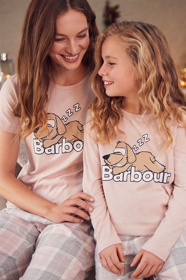 Barbour Girls Olivia Pijama Takım PİNK TARTAN