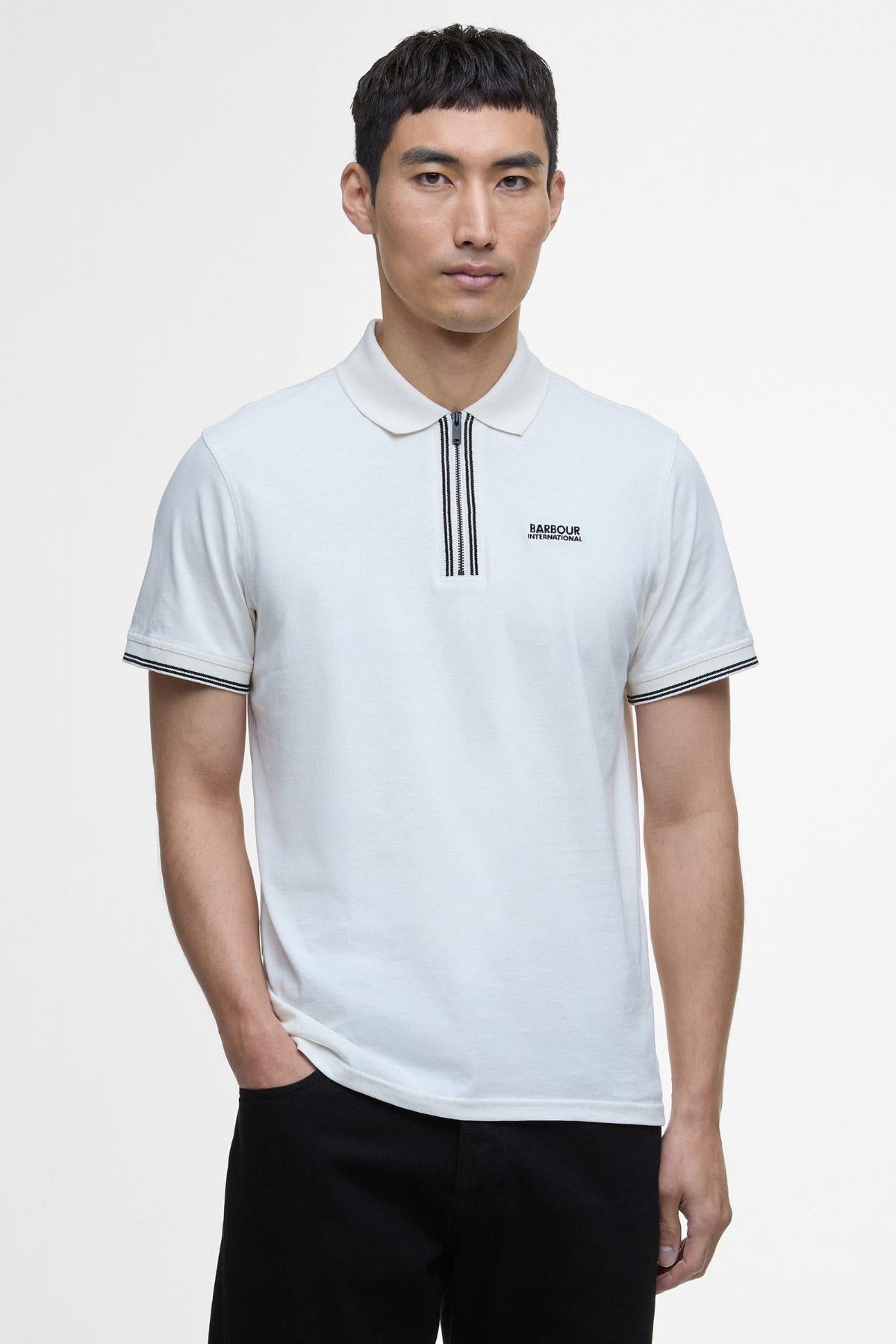 B.Intl Ollie Twin Tipped Placket Polo Yaka WH32 Whisper White