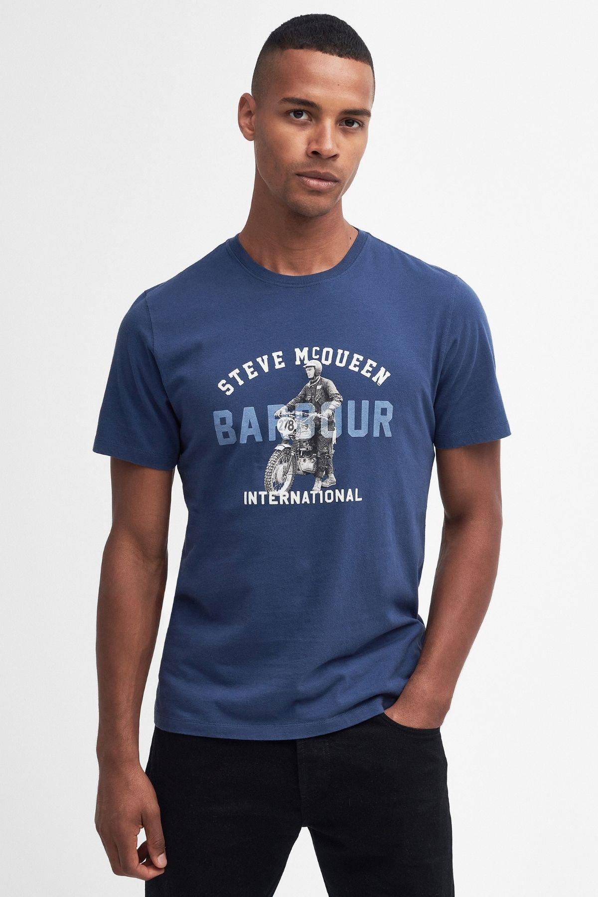 B.Intl Speedway T-Shirt NY55 Washed Cobalt