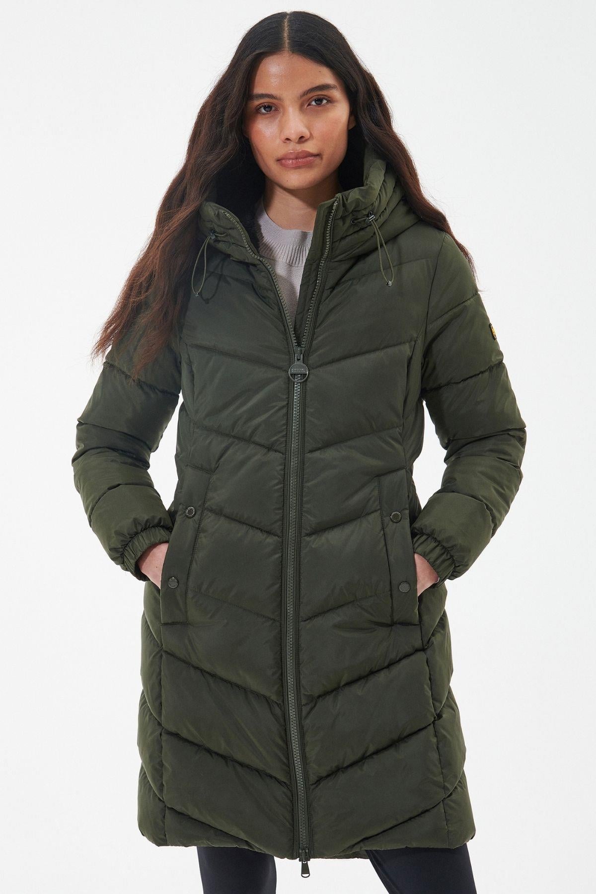 B.Intl Boston Longline Kapitone Ceket OL51 Envy