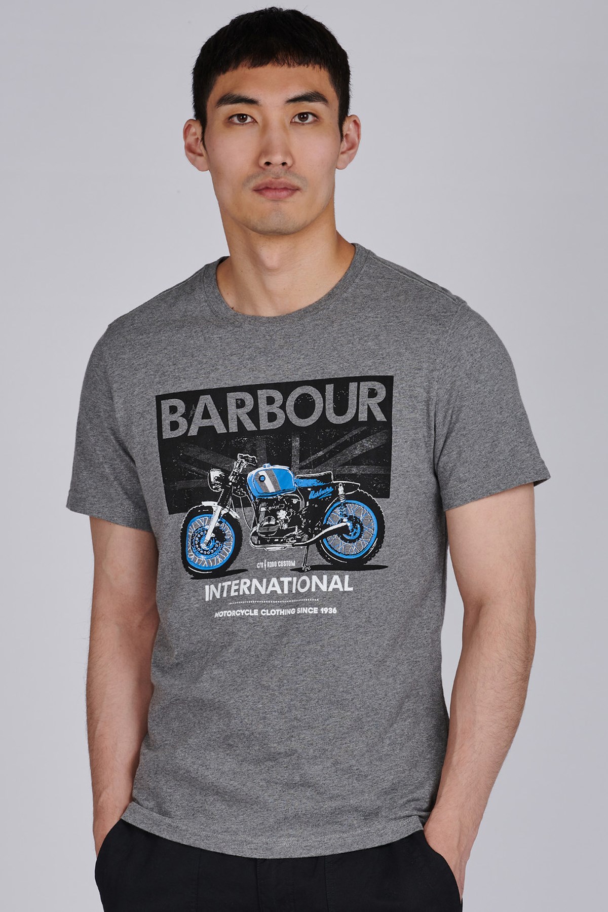 B.Intl Greenwood Tee GY57 Anthracite Marl